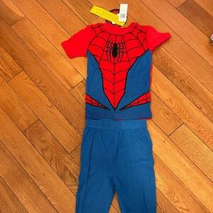 Marvel Cotton Spider-Man Snug Fit Short Sleeve pajama and pants Set, Size 6